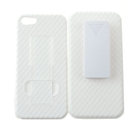 White Rear Hard Case Cover Belt Clip Holster for Apple iPhone 5