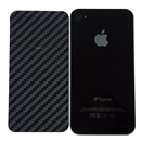 Black Carbon Fiber  Back Skin Cover Case for Apple iPhone 4 4S