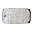 Samsung Galaxy SIII S3 S 3 i9300 CRYSTAL BLING HARD CASE COVER SILVER DIAMOND