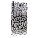 Silver Electroplating Palace Hollow Case Cover For Samsung Galaxy Note2 N7100