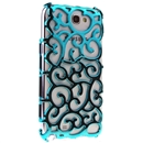 light blue Electroplating Palace Hollow Case Cover For Samsung Galaxy Note2 N7100